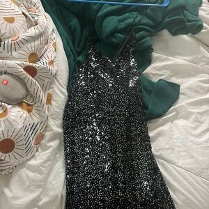 Black sequin dress